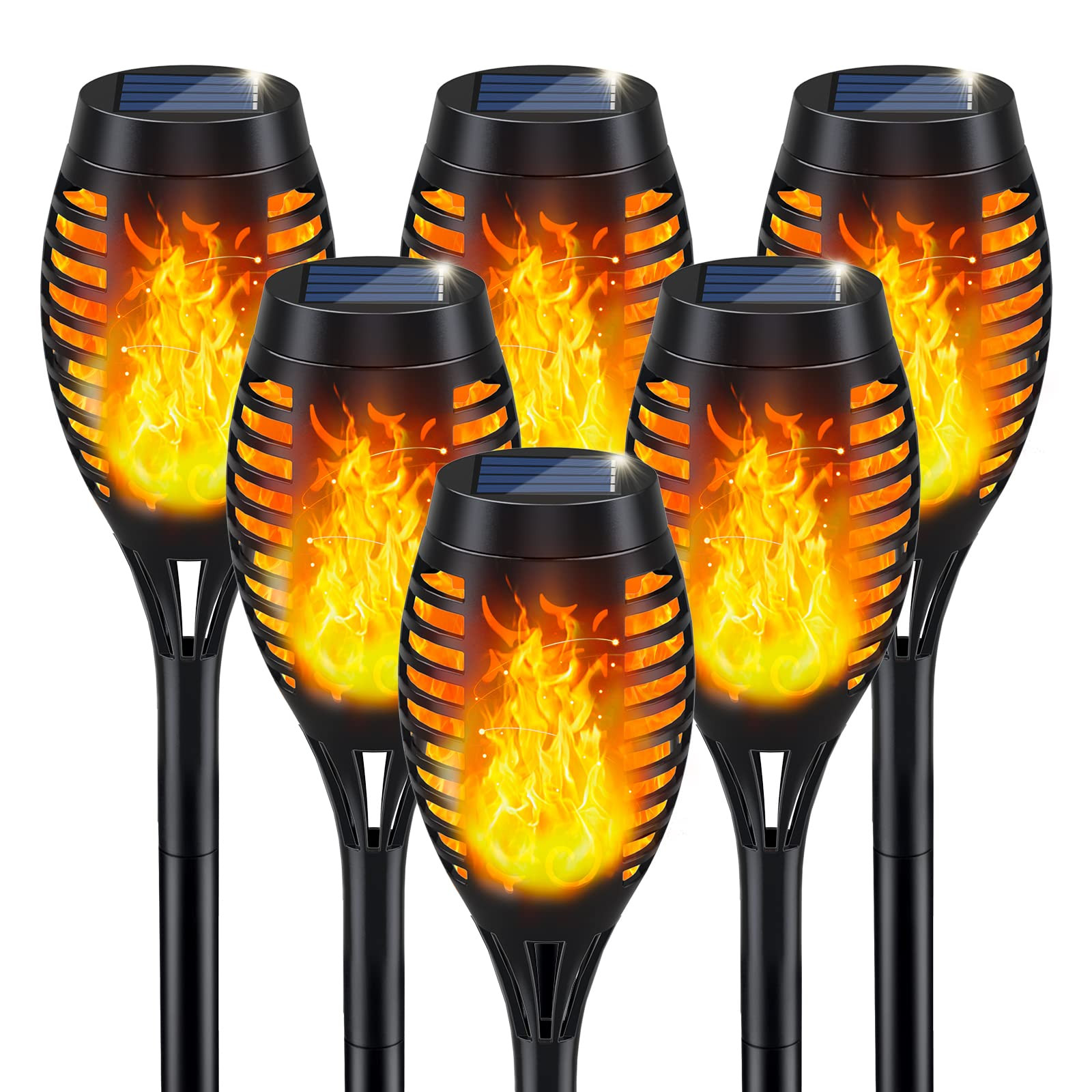IkeeRuic Solar Lights Outdoor, Solar Torch Light with Flickering Flame for Halloween Decor, Solar... | Amazon (US)