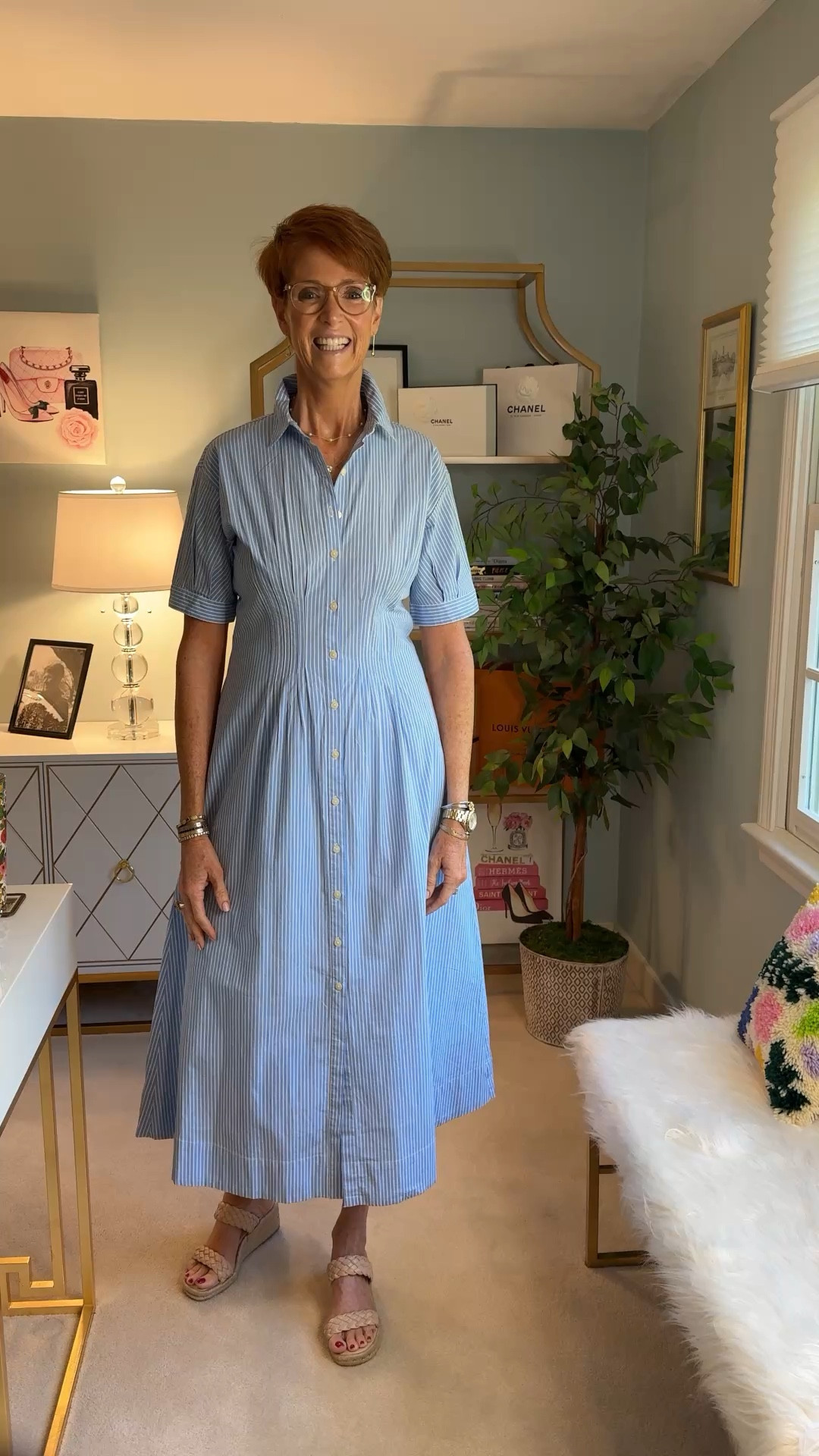 OOTD 

Sizing for this video 
Loft Shirt dress size 6

Shirt dress, style a shirt dress, classic wardrobe staples, blue dress, elevate the basics, every woman needs a dress like this in her closet! 

Hi friend! 👋 Thanks for your support! I’m so glad you’re here!
If you're tall, over 40, or just tired of fashion that doesn’t fit your life, you’re in the right place. I share classic, elevated outfit formulas that actually work on tall women (I’m 6’1” for reference!) and help you feel confident getting dressed again.
I am your resource for timeless, elevated fashion for women over 40 (and tall women)
Age: 55
Height: 6’1”
Tops: S/M
Bottoms: 8/10
Dresses: 8/M
Over 50 fashion, tall fashion, workwear, everyday outfits, timeless outfits, Classic Outfits

#LTKFindsUnder100 #LTKSummerEdit #LTKSeasonal