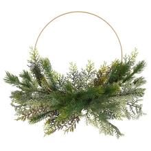 20" Pine & Gold Hoop Wreath by Ashland® Christmas | Michaels Stores