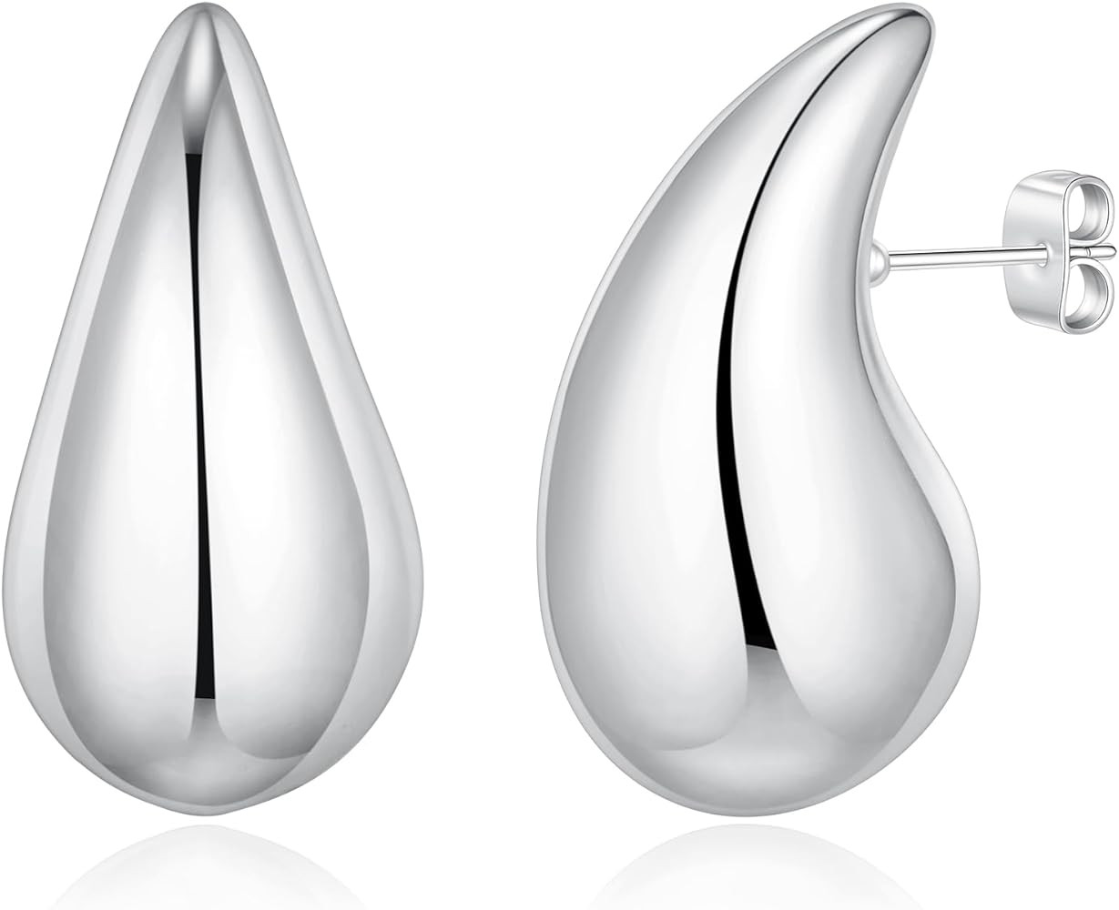 Gold Earrings for Women Girls, 14K Gold Plated Lightweight Gold Hoop Earrings Hypoallergenic Gold... | Amazon (US)