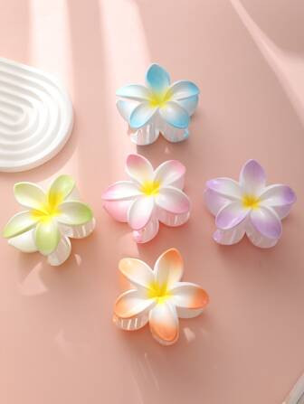 1 stuk Vrouwen Groot Bloem Haar Clips Met Willekeurige kleur , Veer Bloem Haar Clips Met Sterk Be... | SHEIN