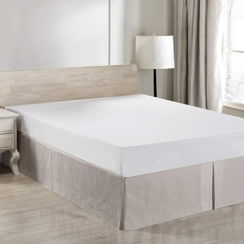 Simple&Opulence Belgian Linen Bed Skirt with Classic 14 inch Tailored Drop Dust Ruffle, Easy Fit ... | Amazon (US)