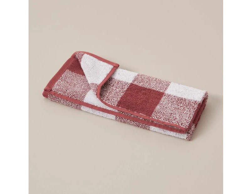 Target Gingham Hand Towel - Brenn - Red | Catch.com.au