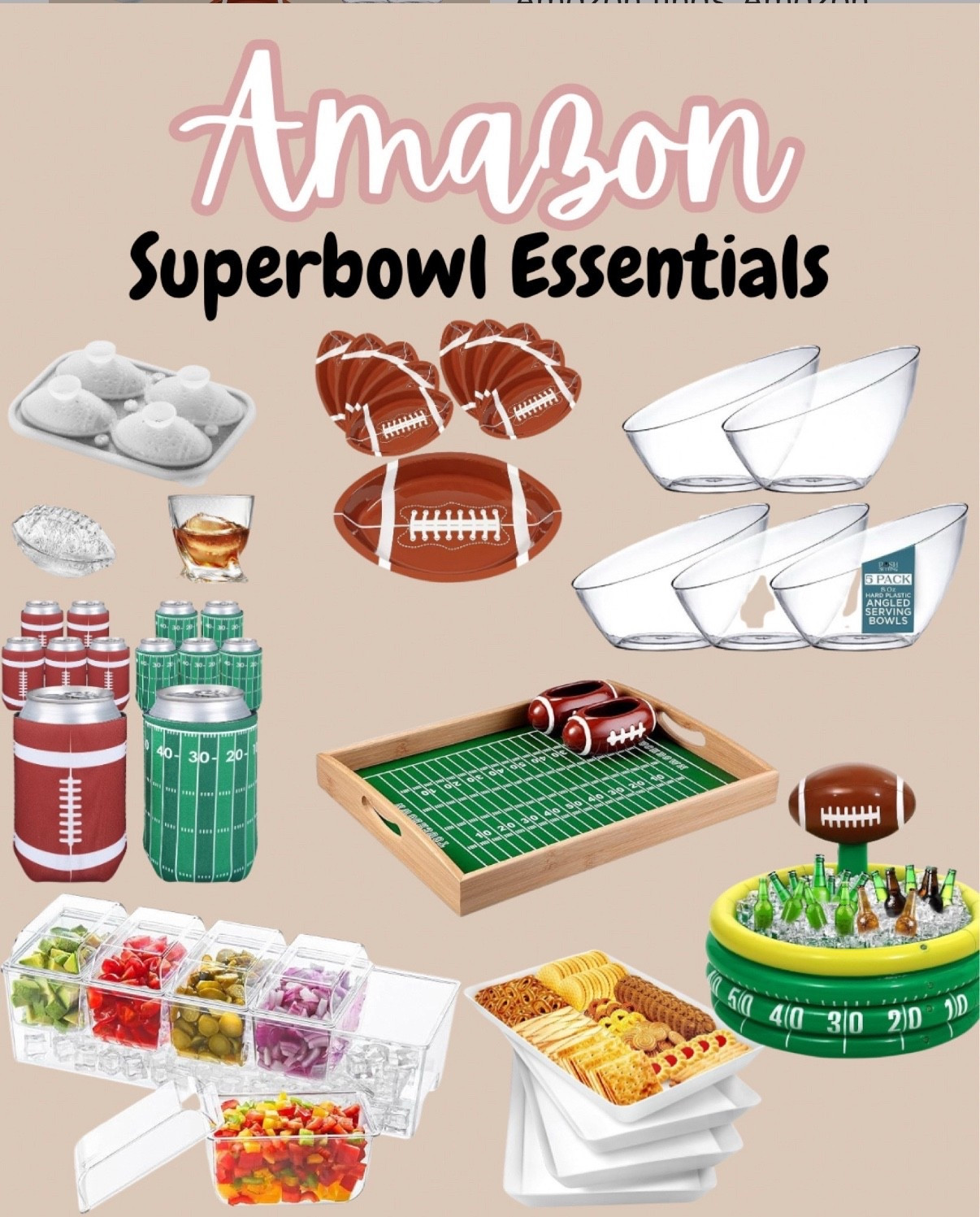Amazon Super Bowl party essentials 
Amazon finds, Amazon party, football party, Amazon Super Bowl

#LTKfoodie #LTKMens #LTKHome