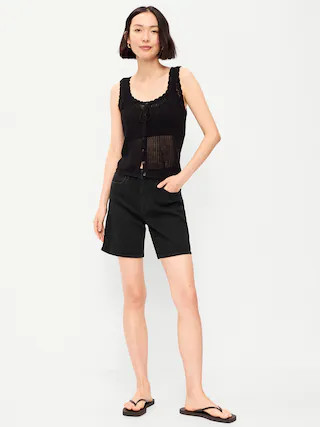 High-Waisted Wow Jean Shorts -- 7-inch inseam | Old Navy (US)