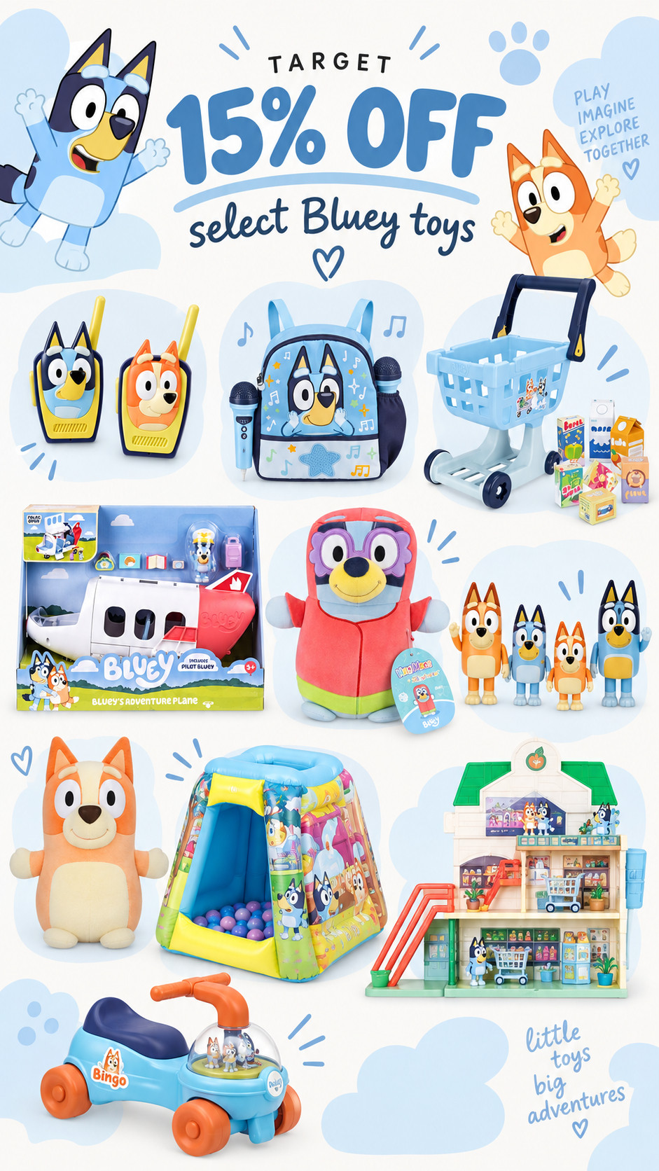 15% off select Bluey toys 

 #LTKmomlife #LTKSaleAlert #LTKKids