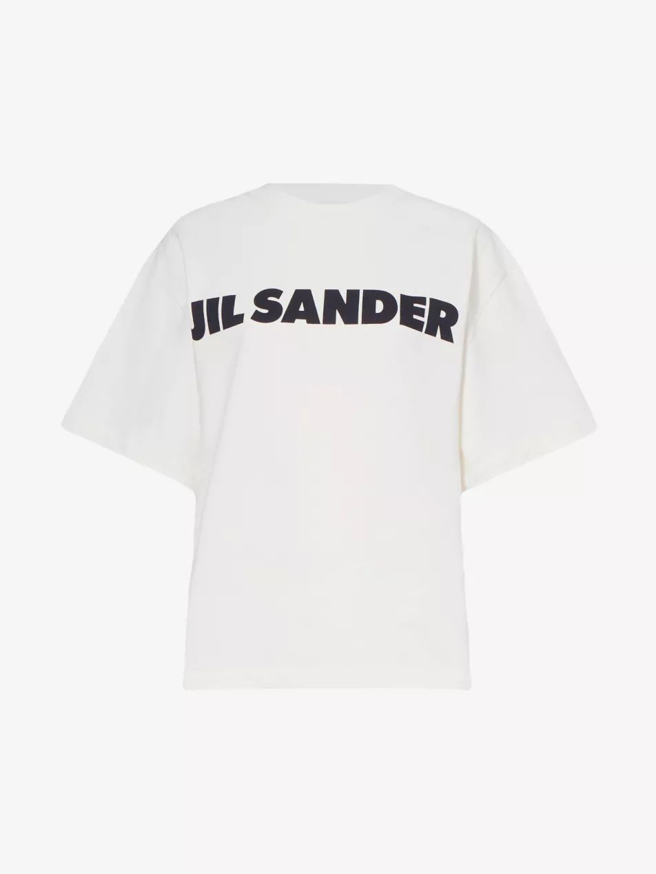 Logo-print short-sleeved cotton-jersey T-shirt | Selfridges