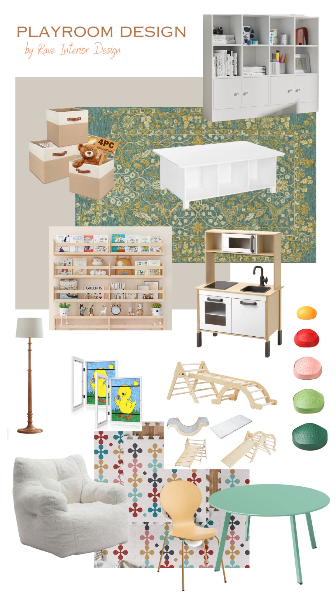 Playroom Design Multi Rug Option 