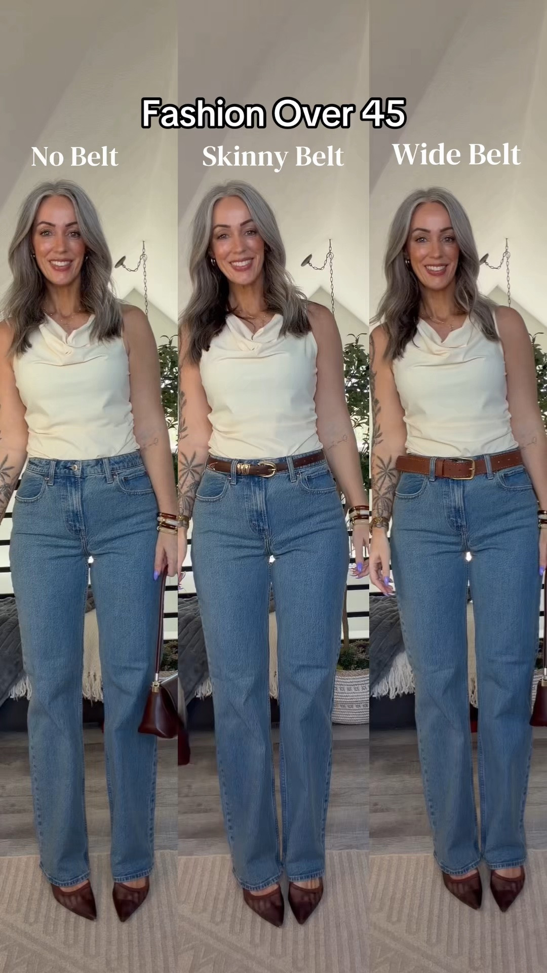 No belt, skinny belt or wide belt with these straight leg @abercrombie jeans!

#LTKOver40 #LTKootd #LTKgrwm