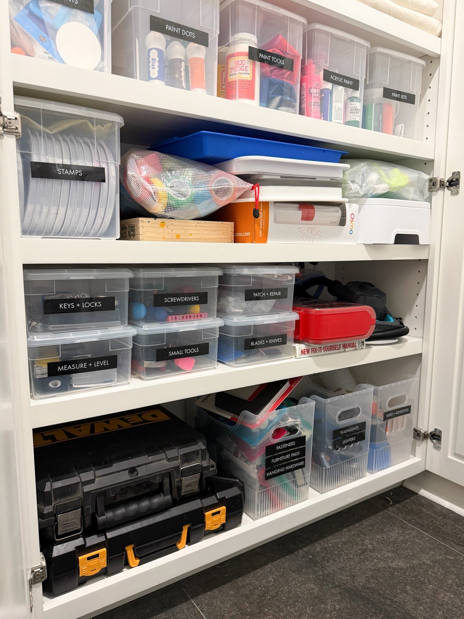 Imagine walking into your laundry room and seeing clear counters, labeled bins, and everything in its place. No more hunting for dryer sheets or playing "where did I put that stain remover?" We create laundry rooms that feel calm and work smart - with pull-out baskets, wall shelving, and systems that make the endless cycle of wash-dry-fold (and repeat) a little less chaotic.

🧺 A Jumpstart Session can make laundry one of your favorite rooms again — yes, really! DM us to get started.

#LTKFamily #LTKKids #LTKHome