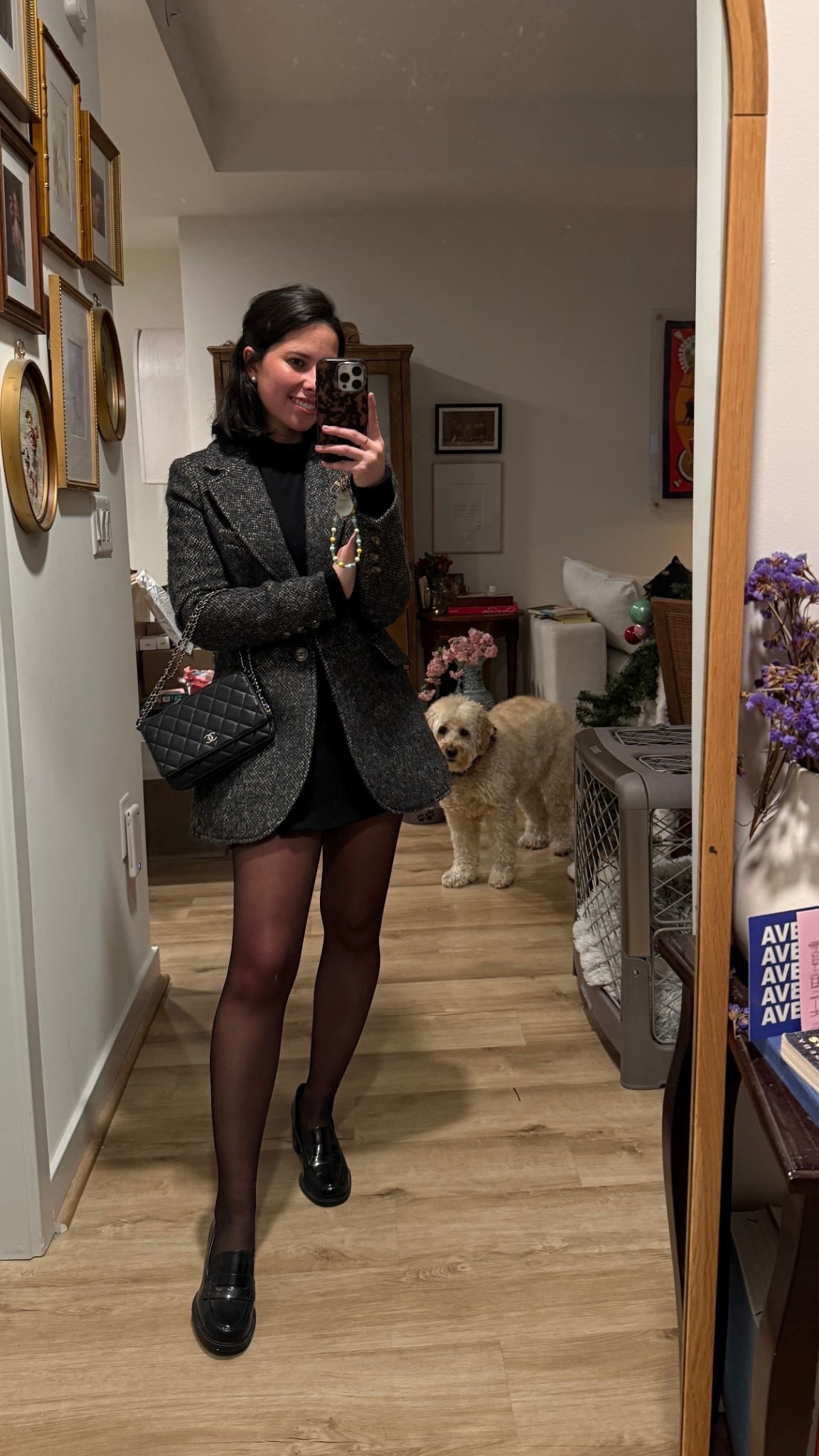 @favorite.daughter @massimodutti @amandauprichard winter date night outfit, black skirt and blazer 

#LTKootd #LTKFindsUnder50 #LTKPetite