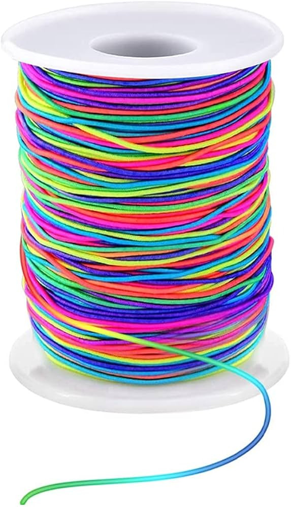 LUSTEMBER 1mm Stretchy Bracelet String, Sturdy Rainbow Elastic String Elastic Cord for Jewelry Ma... | Amazon (US)