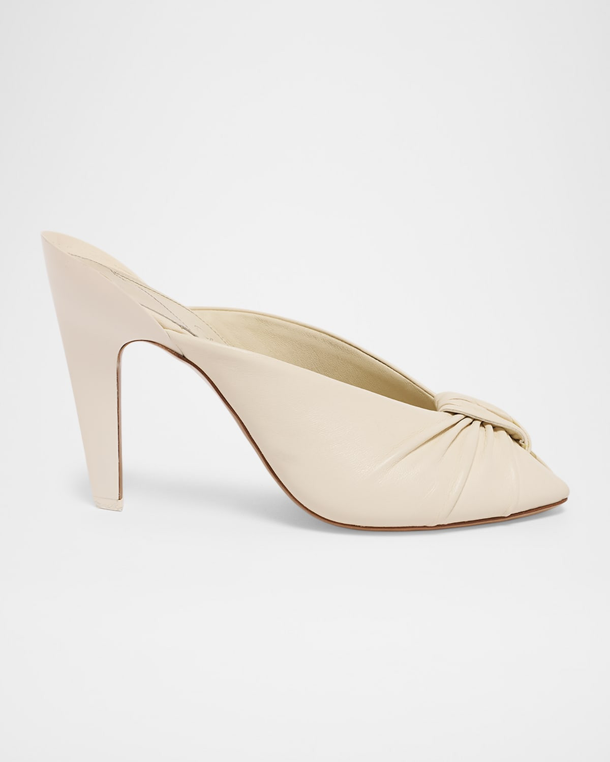 95mm Suzie Knotted Leather Mules | Neiman Marcus
