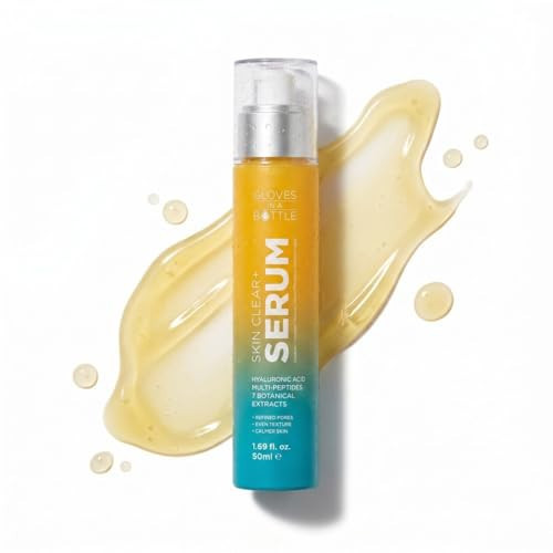 Gloves In A Bottle Skin Clear+ Face Serum for Acne-Prone Skin – Pore Refining, Texture Smoothing, Hydrating Gel with Hyaluronic Acid & Peptides – Lightweight, Non-Comedogenic – 1.69 fl oz | Amazon (US)