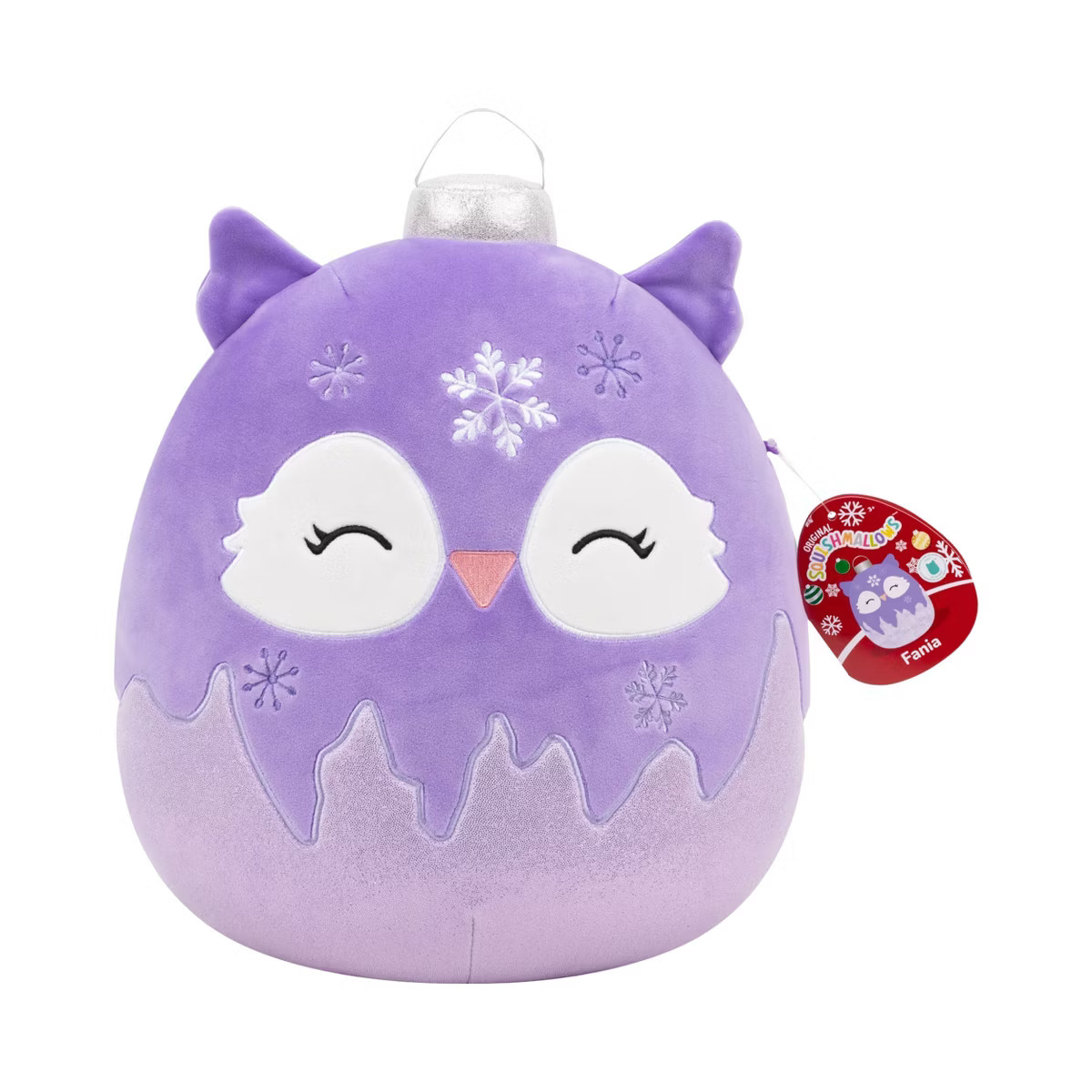 Squishmallows 12" Fania Purple Owl Ornament with Frosted Bottom Medium Plush | Target
