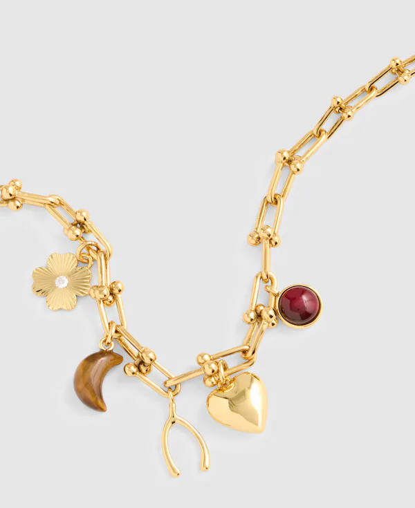 Semiprecious U-Link Chain Charm Necklace | Madewell