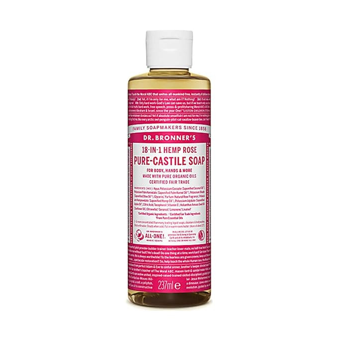 Dr Bronner - Rose Castile Liquid Soap | 236ml | Amazon (US)