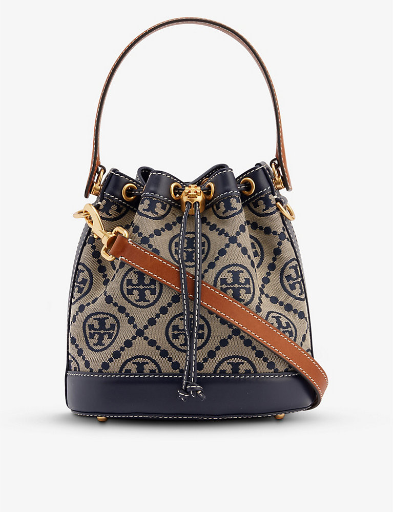 T Monogram jacquard cotton-blend cross-body bag | Selfridges