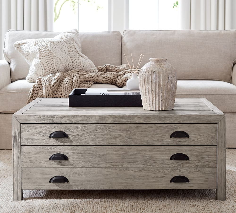 Architect's 44" Reclaimed Wood Coffee Table | Pottery Barn (US)
