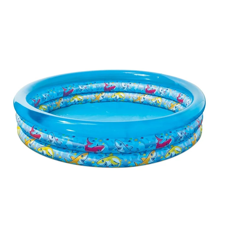 Play Day 3 Ring Shark Pool, Blue | Walmart (US)