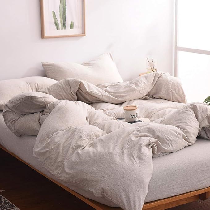 BESTOUCH Jersey Knit Duvet Cover Set King T-Shirt Cotton Super Soft Comfortable 3 Pieces Home Bed... | Amazon (US)