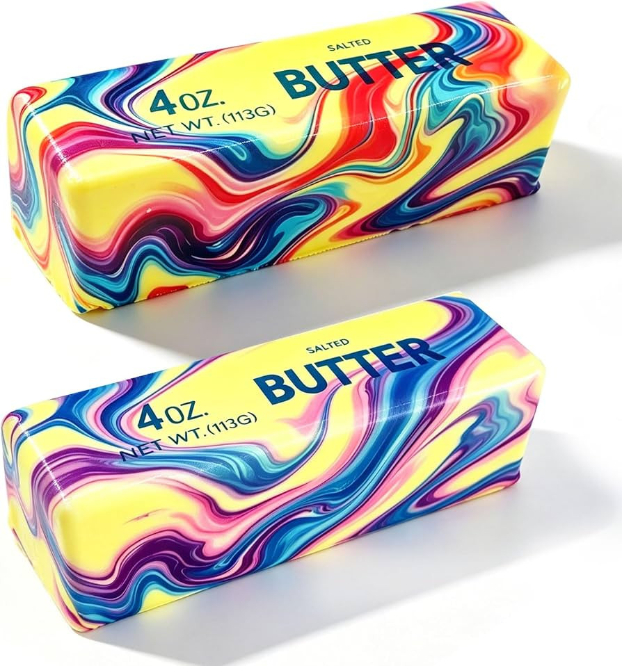 2 Packs Slow Rising Butter Squishy, Squishies Butter Squeeze Toys Pack Sensory Stress Relief Soft... | Amazon (US)