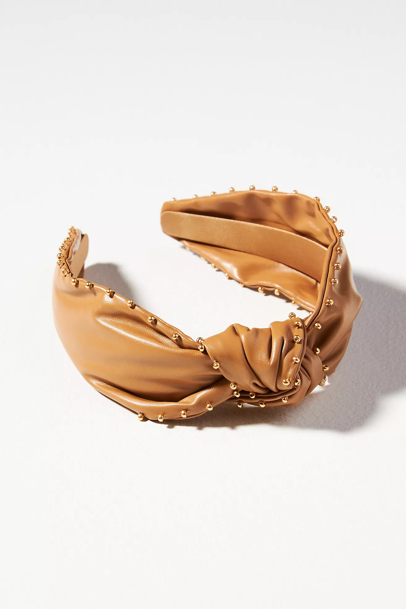 Everly Beaded Leather Knot Headband | Anthropologie (US)