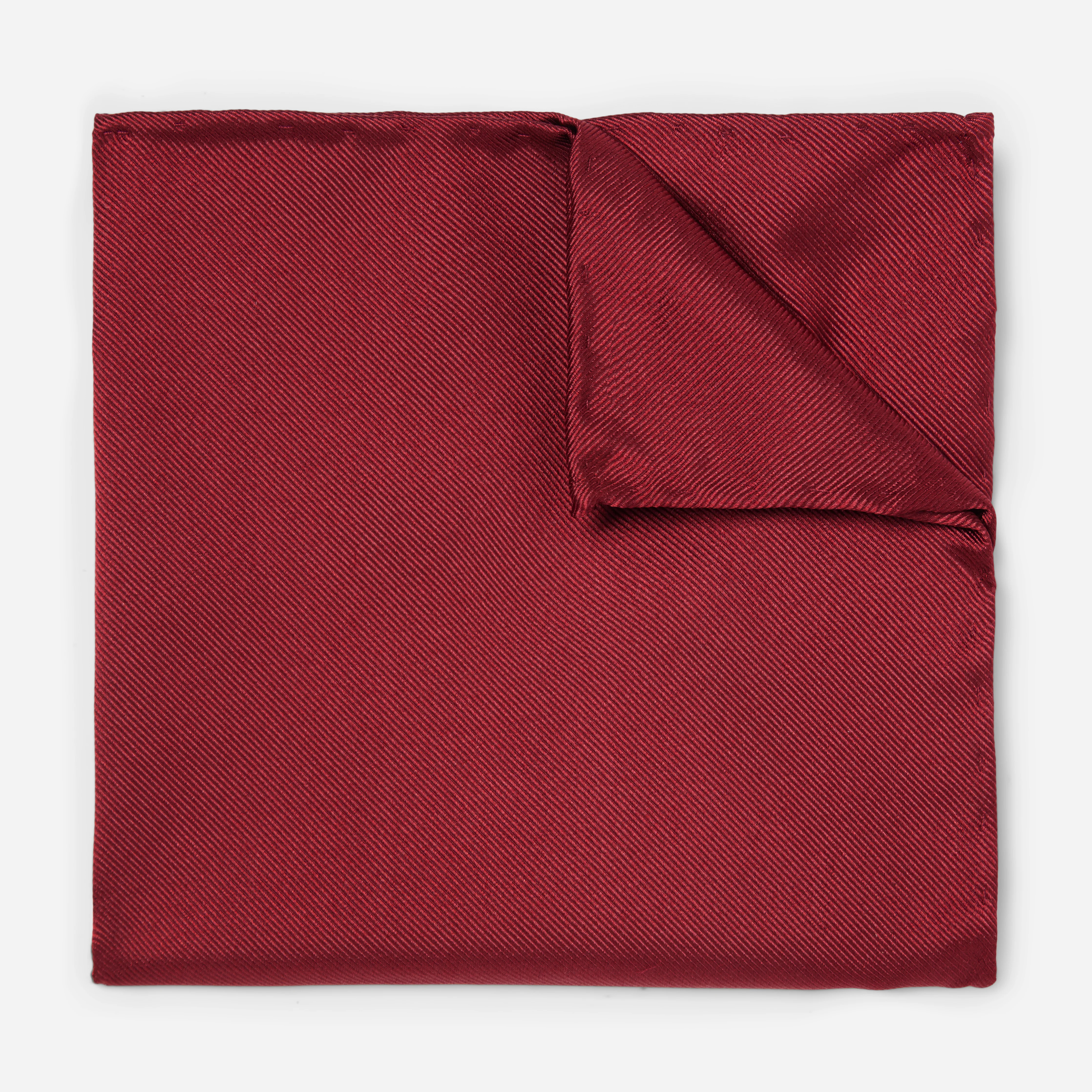 Solid Twill Burgundy Pocket Square | Silk Pocket Squares | The Tie Bar | The Tie Bar