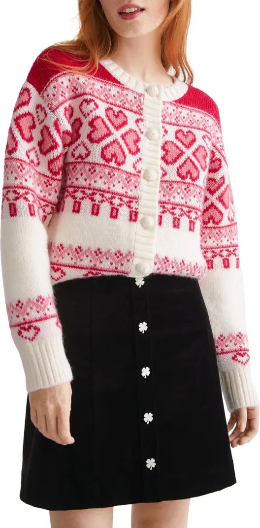 & Other Stories Button Front Fair Isle Wool Blend Cardigan | Nordstrom | Nordstrom