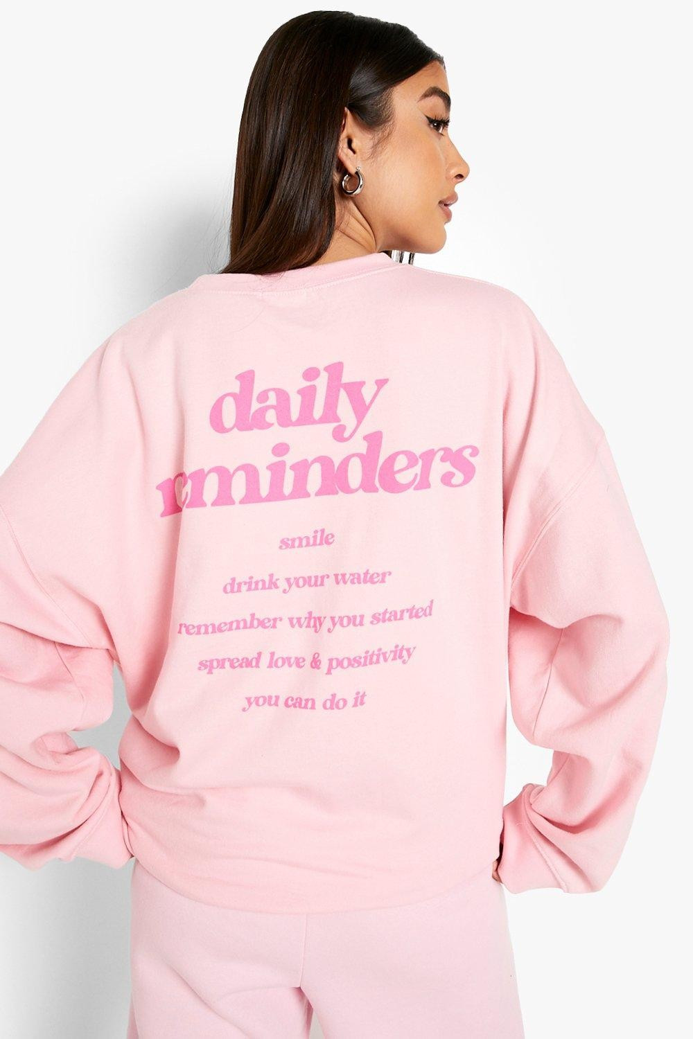 Daily Reminders Oversized Sweater | Boohoo.com (UK & IE)