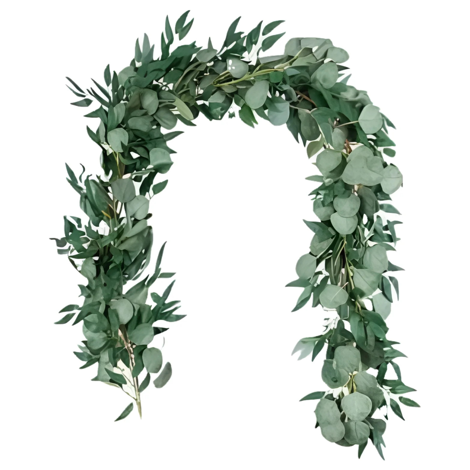 Artificial Eucalyptus Garland Eucalyptus Leaves Vines Grey Green, 6.5FT - Walmart.com | Walmart (US)