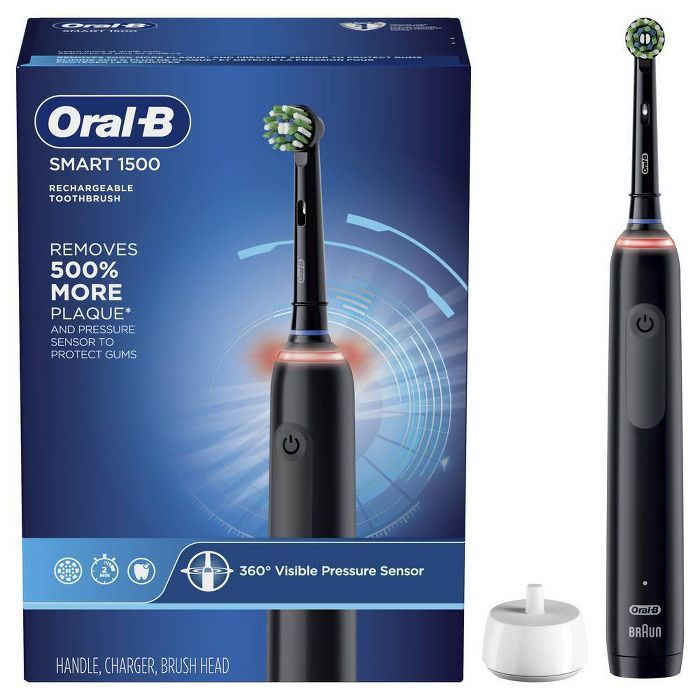 Oral-B Smart 1500 Electric Rechargeable Toothbrush - Black | Target