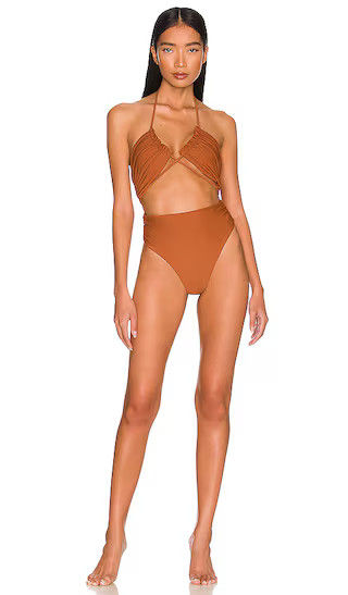 Farrow One Piece in Mocha | Revolve Clothing (Global)