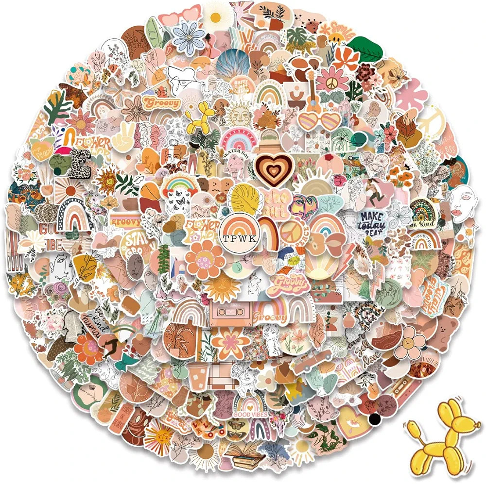 Boho Stickers Aesthetic 300PCS Stickers Aesthetic for Adult/Tenns Gift,Stickers for Water Bottles... | Amazon (US)