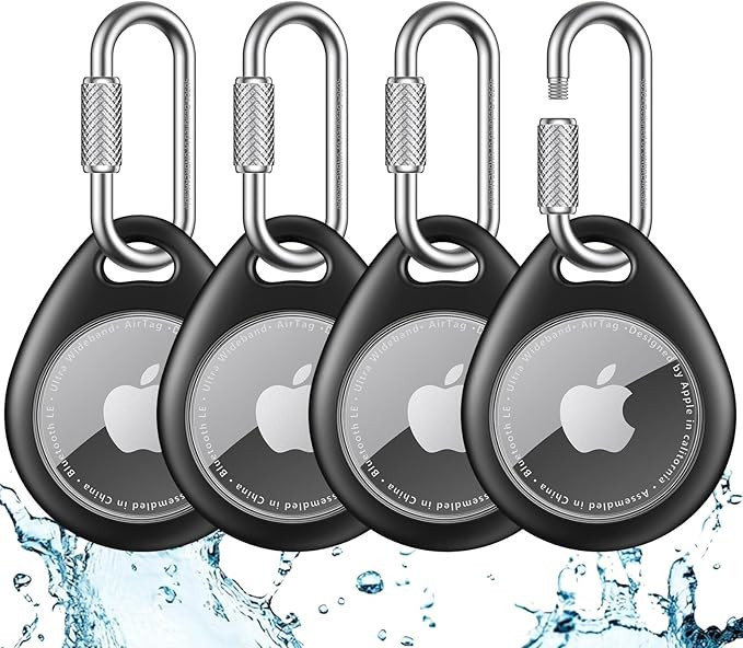 UNBREAKcable AirTag Holder for Apple - 4 Pack Air Tag Case [Professional Carabiner] [Waterproof] ... | Amazon (US)