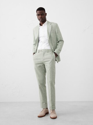Tailored-Fit Linen-Blend Herringbone Suit Trouser | Banana Republic Factory | Banana Republic Factory