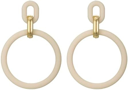 Acrylic Rectangle Earrings, Fashion Acrylic Square/Oval/Hoop Statement Drop Earrings for Women | Amazon (US)