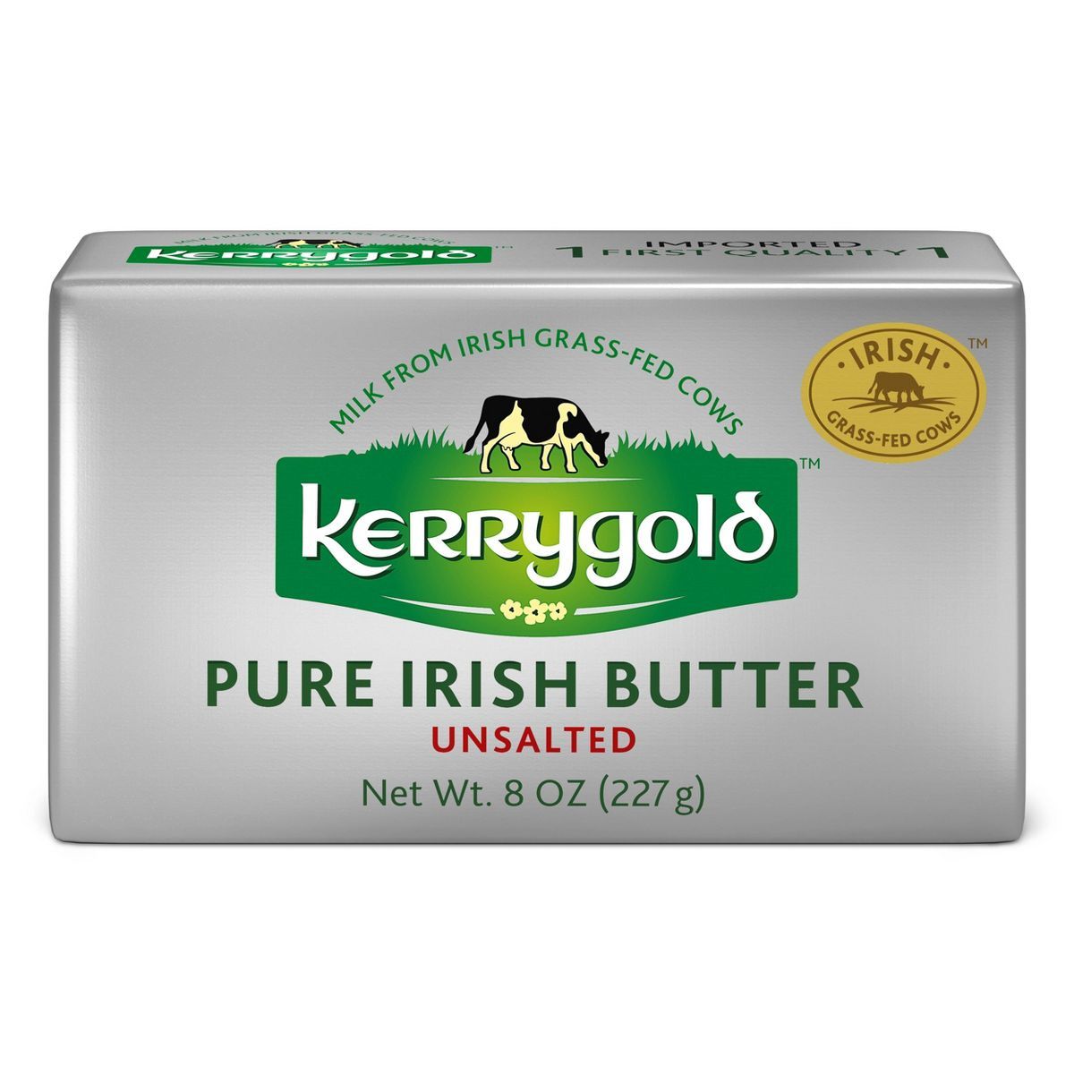 Kerrygold Grass-Fed Pure Irish Unsalted Butter - 8oz Foil | Target