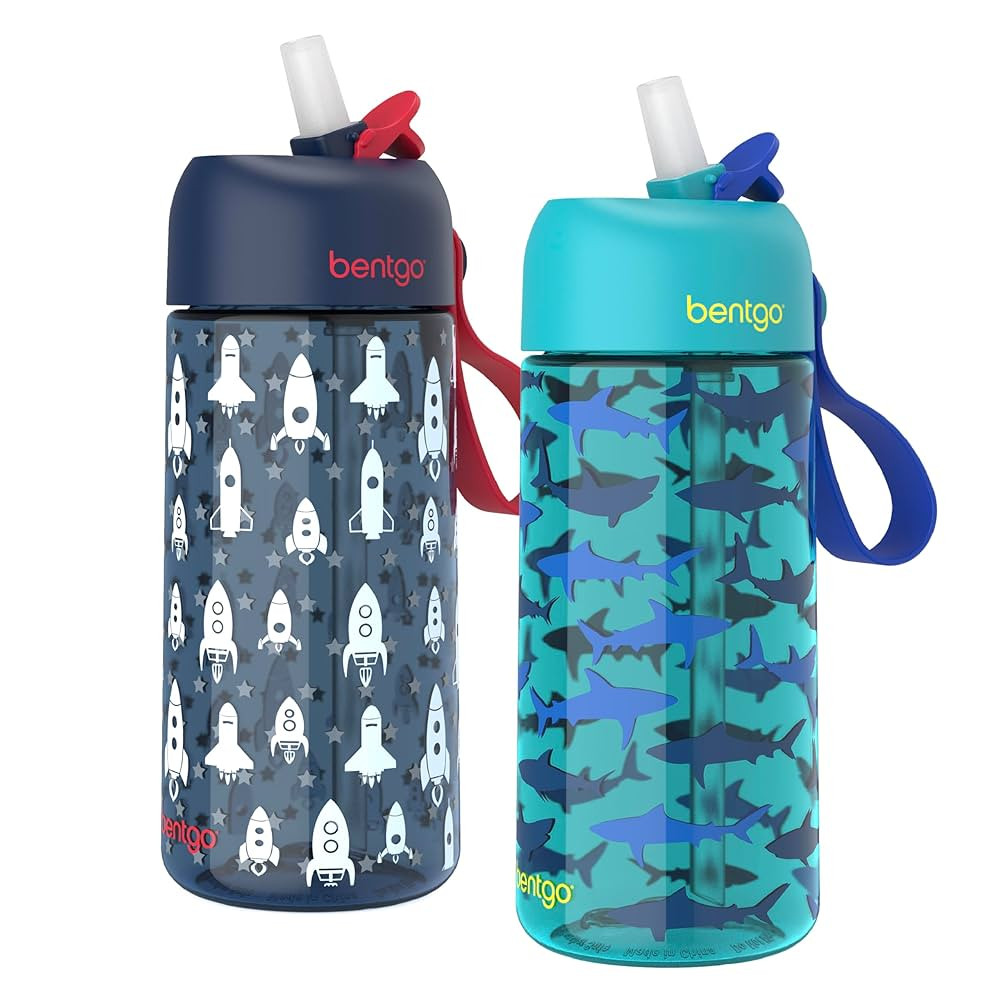 Bentgo Kids Water Bottle 2-Pack - Leak-Proof, Durable Tritan, BPA-Free 15 oz. Cup for Kids/Toddle... | Amazon (US)