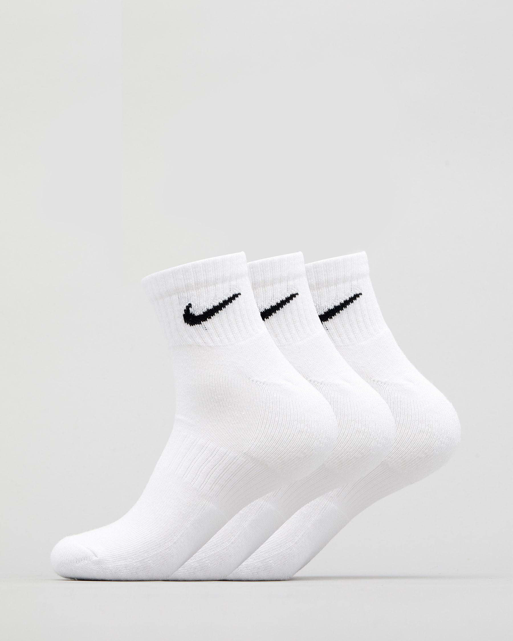Nike Women's Everyday Cushion Ankle Socks Pack in White Size Medium | City Beach (US)