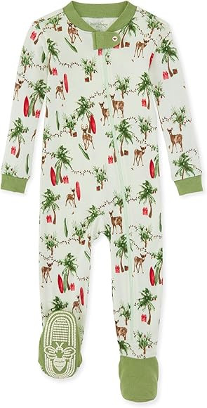 Burt's Bees Baby Baby Girls' Pajamas, Zip-Front Non-Slip Unisex Footed Sleeper Pjs, Organic Cotto... | Amazon (US)