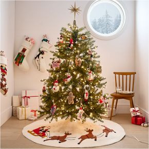 Felt Santa & Sleigh Tree Skirt | West Elm (US)