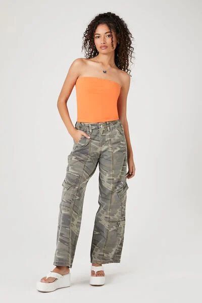 Camo Wide-Leg Cargo Pants | Forever 21 (US)