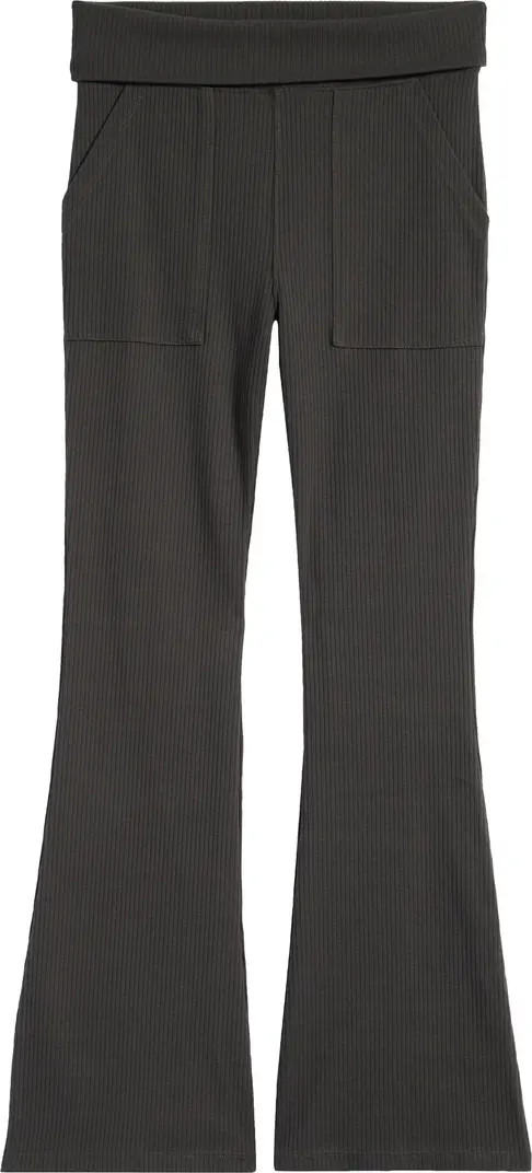 Treasure & Bond Kids' Rib Knit Flare Leg Pants | Nordstrom | Nordstrom