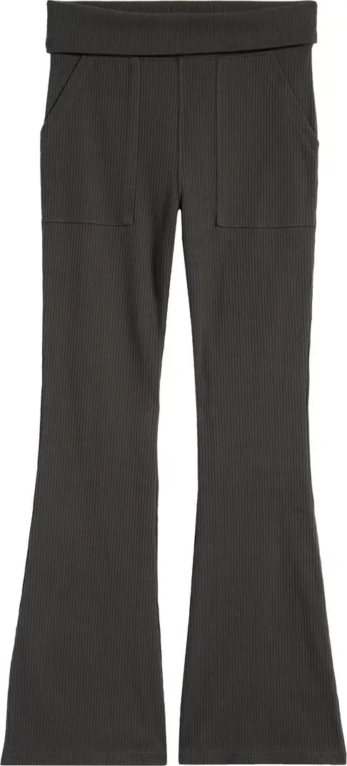 Treasure & Bond Kids' Rib Knit Flare Leg Pants | Nordstrom | Nordstrom