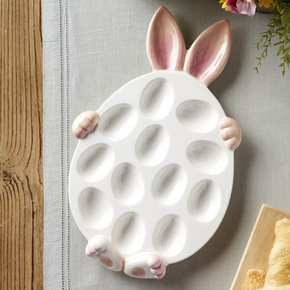 Lakeside Easter Bunny Deviled Eggs Appetizer Serving Platter - Holiday Dish Décor | Target