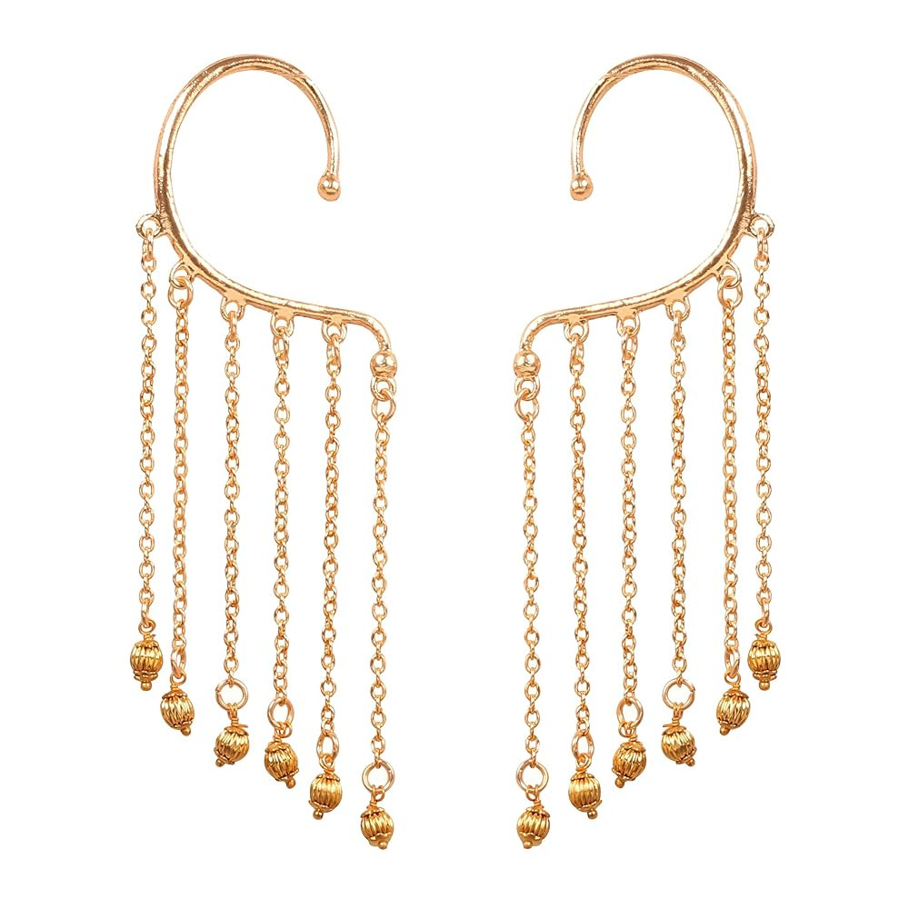 Touchstone Indian Bollywood Innovative Ear Shape Lucrative Look Hangings Long Bridal Chandelier D... | Amazon (US)