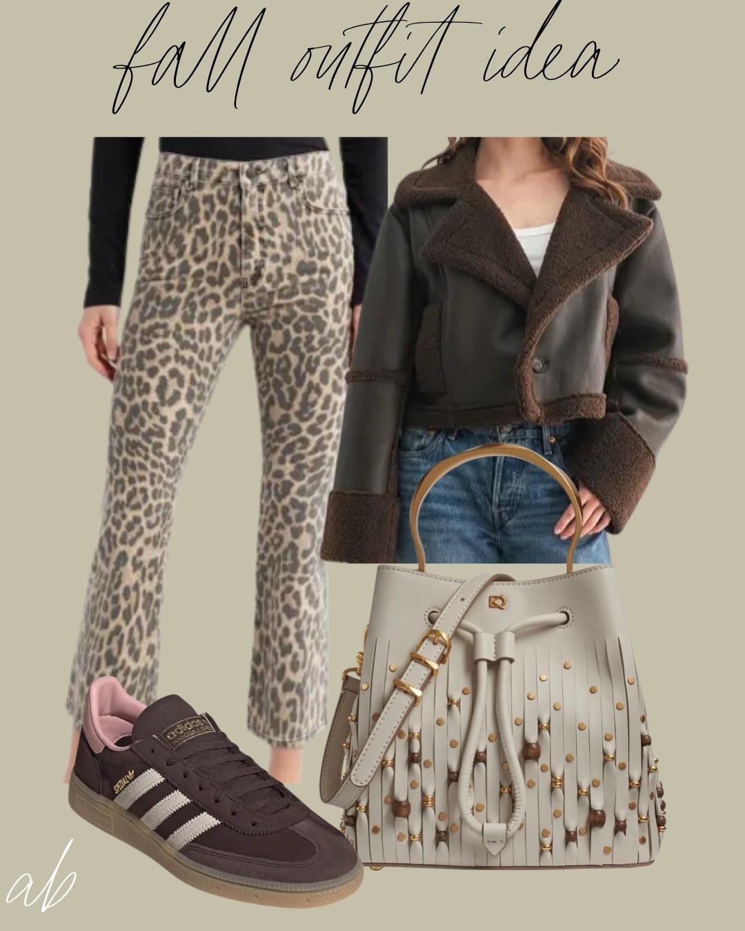 How to style leopard jeans so cute with this shearling jacket and adidas sambas 

#LTKFindsUnder100 #LTKFindsUnder50 #LTKPetite