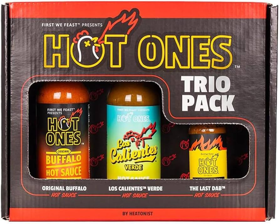 Hot Ones Mini Dab Challenge, Hot Sauce Trio With The Buffalo Hot Sauce, Los Calientes Verde & Sam... | Amazon (US)