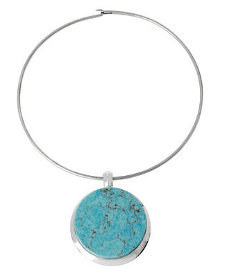 Turquoise Pendant Wire Necklace | Macy's